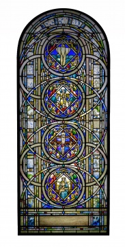 Tiffany Studios, New York Aesthetic Medallion Window
